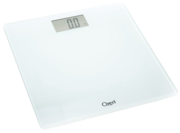 Ozeri Precision Digital Bath Scale 400 lbs Edition in Tempered Glass with Step-On Activation Black