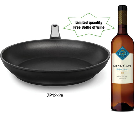 Ozeri Professional Series Induction Pan in Black Onyx, Made in Italy, 28 cm (11") (Free bottle of wine)