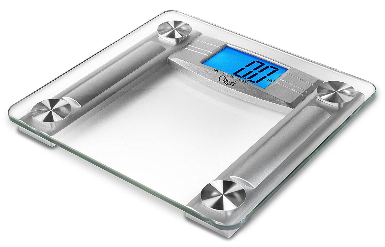 Ozeri ProMax 560 lbs / 255 kg Bath Scale, with 0.1 lbs / 0.05 kg Sensor Technology and Body Tape Measure & Fat Caliper