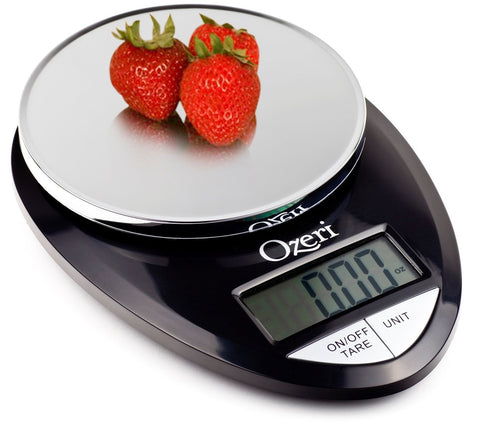 Ozeri Pro Digital Kitchen Food Scale, 1g to 12 lbs(5.44 kg) Capacity, in Stylish Black